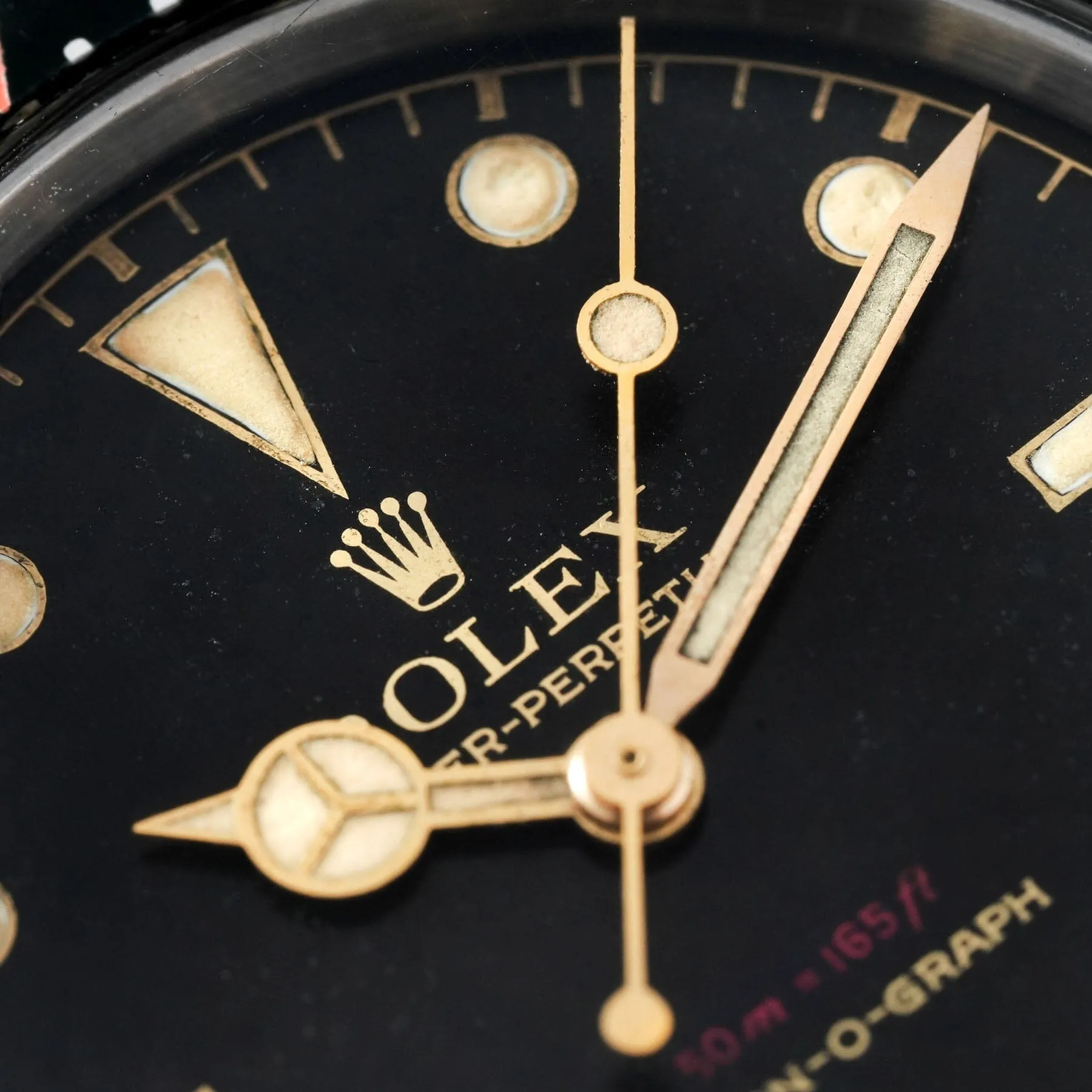 Rolex Turn-O-Graph 6202 Gilt Dial Red Depth Red Triangle Bezel