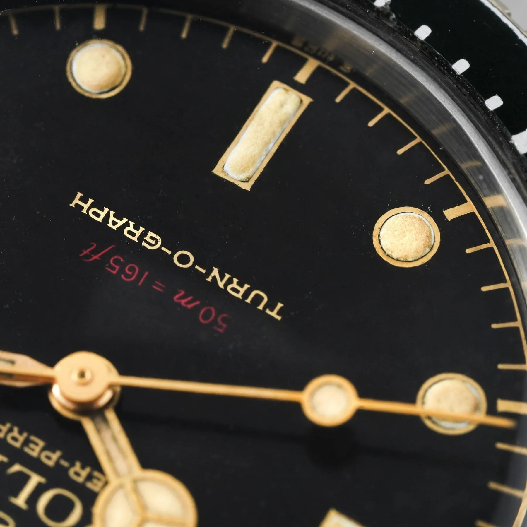 Rolex Turn-O-Graph 6202 Gilt Dial Red Depth Red Triangle Bezel