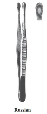 Russian Tissue Forceps, 6"