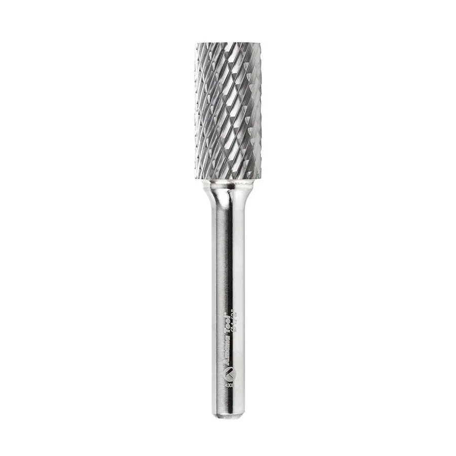 SA Cylindrical No End Double Cut Burr Bit | 1⁄2 Dia x 1 x 1⁄4 Shank | BURS-104 | 738685666043