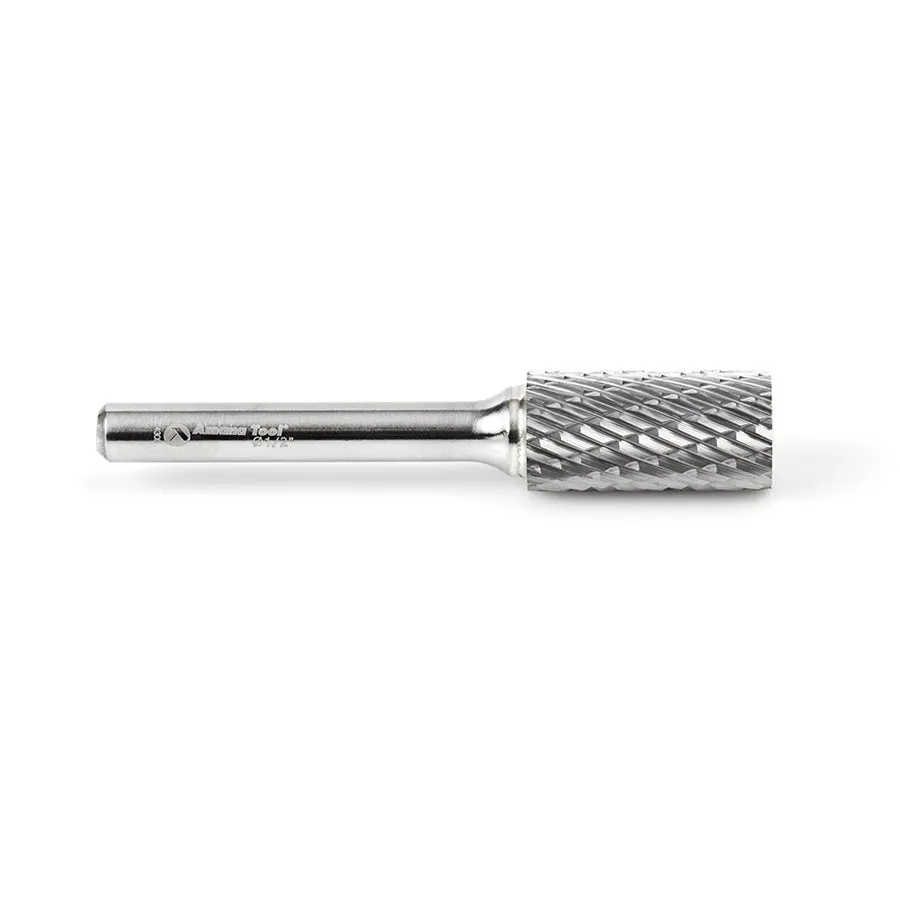 SA Cylindrical No End Double Cut Burr Bit | 1⁄2 Dia x 1 x 1⁄4 Shank | BURS-104 | 738685666043