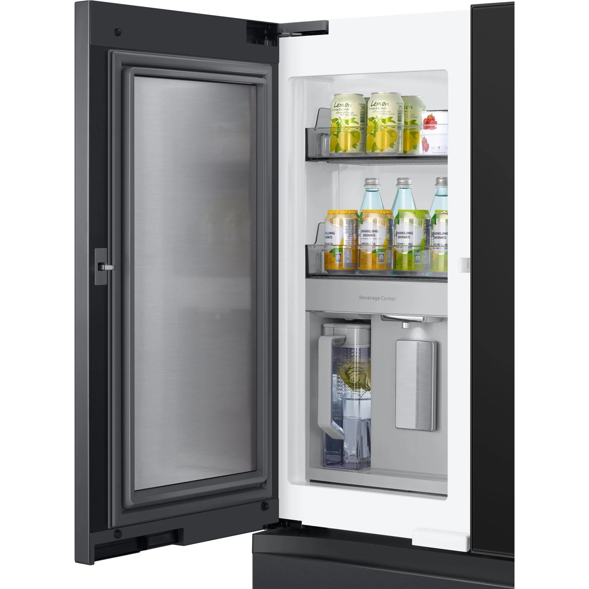 Samsung Bespoke 4 Door Fridge (RF29BB89008MAC) - Charcoal   Matt Black Steel