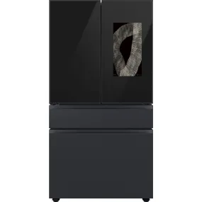 Samsung Bespoke 4 Door Fridge (RF29BB89008MAC) - Charcoal   Matt Black Steel