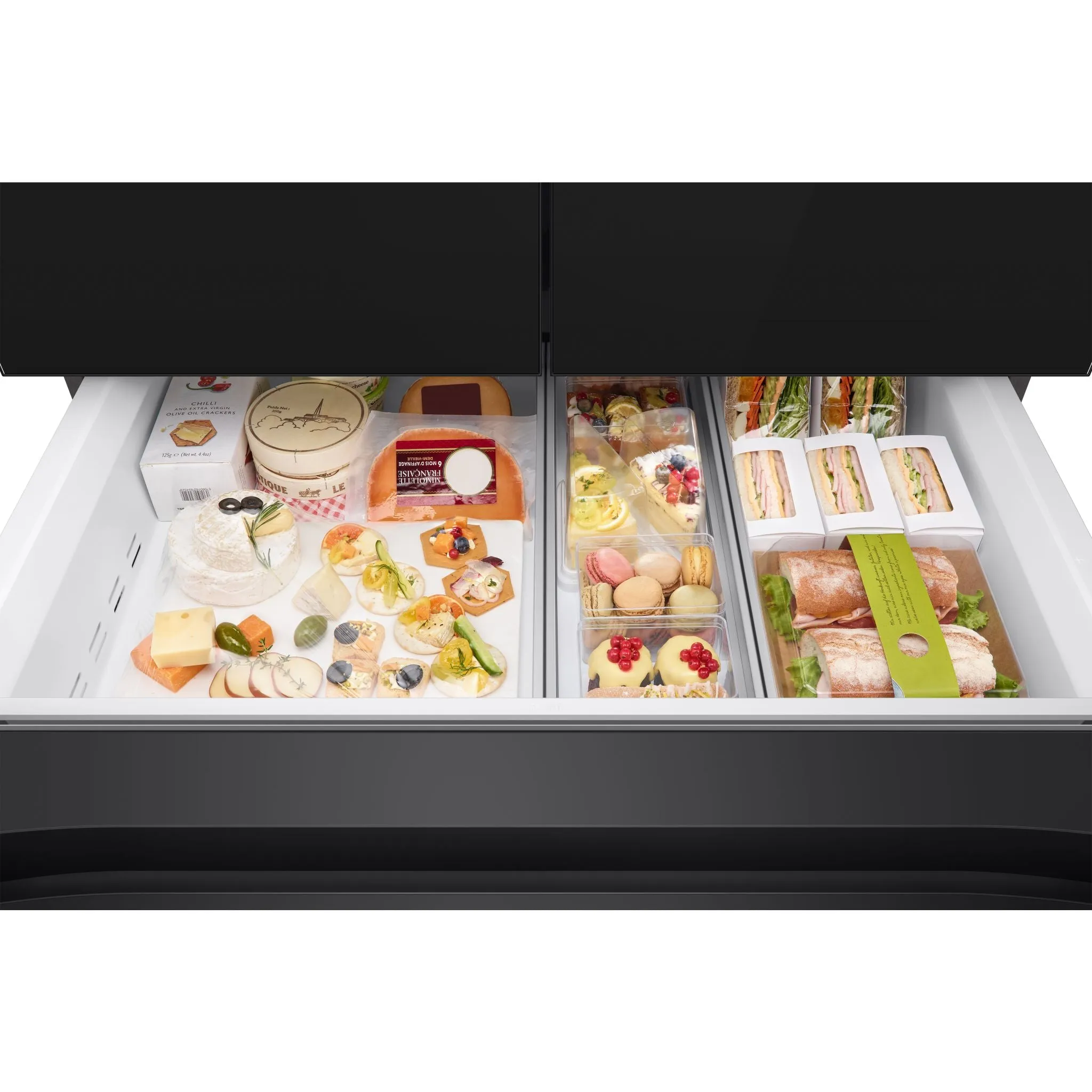 Samsung Bespoke 4 Door Fridge (RF29BB89008MAC) - Charcoal   Matt Black Steel