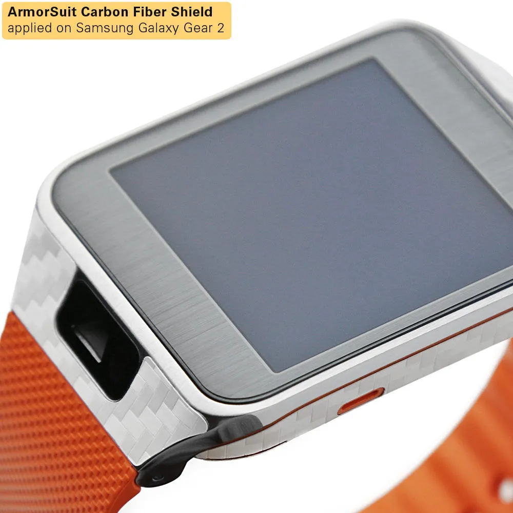 Samsung Galaxy Gear 2 Screen Protector   White Carbon Fiber Film Protector