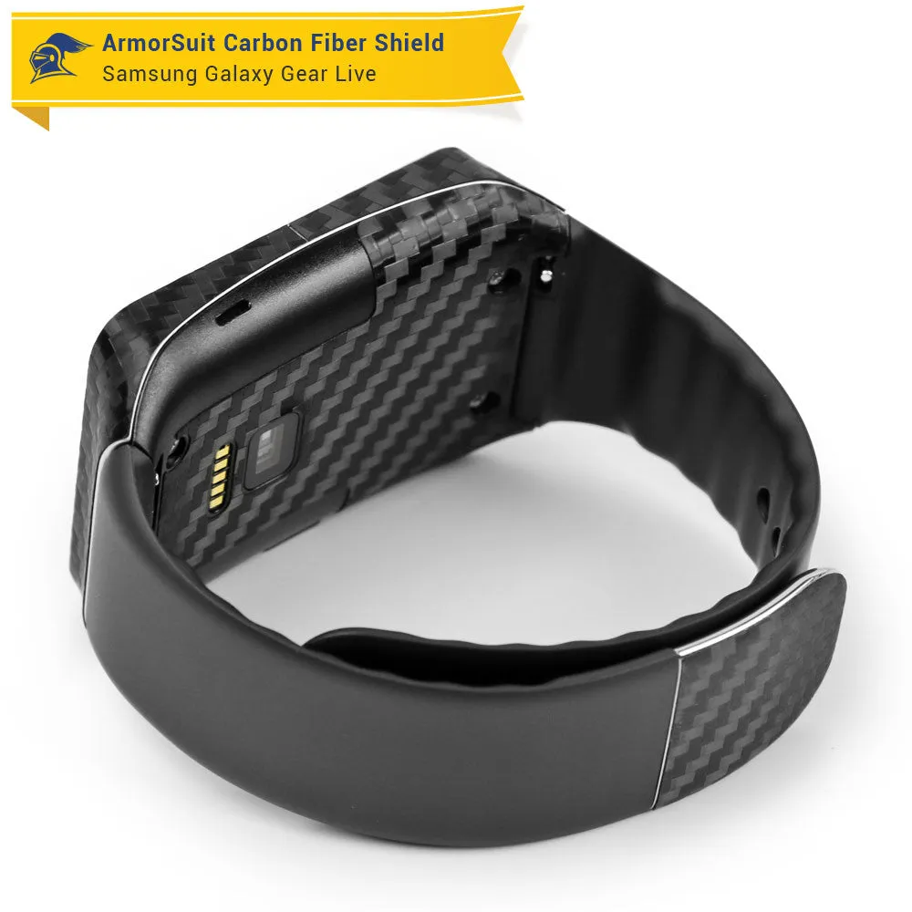 Samsung Galaxy Gear Live Screen Protector   Black Carbon Fiber Film Protector