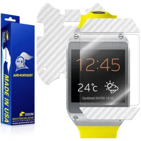 Samsung Galaxy Gear Screen Protector   White Carbon Fiber Skin Protector