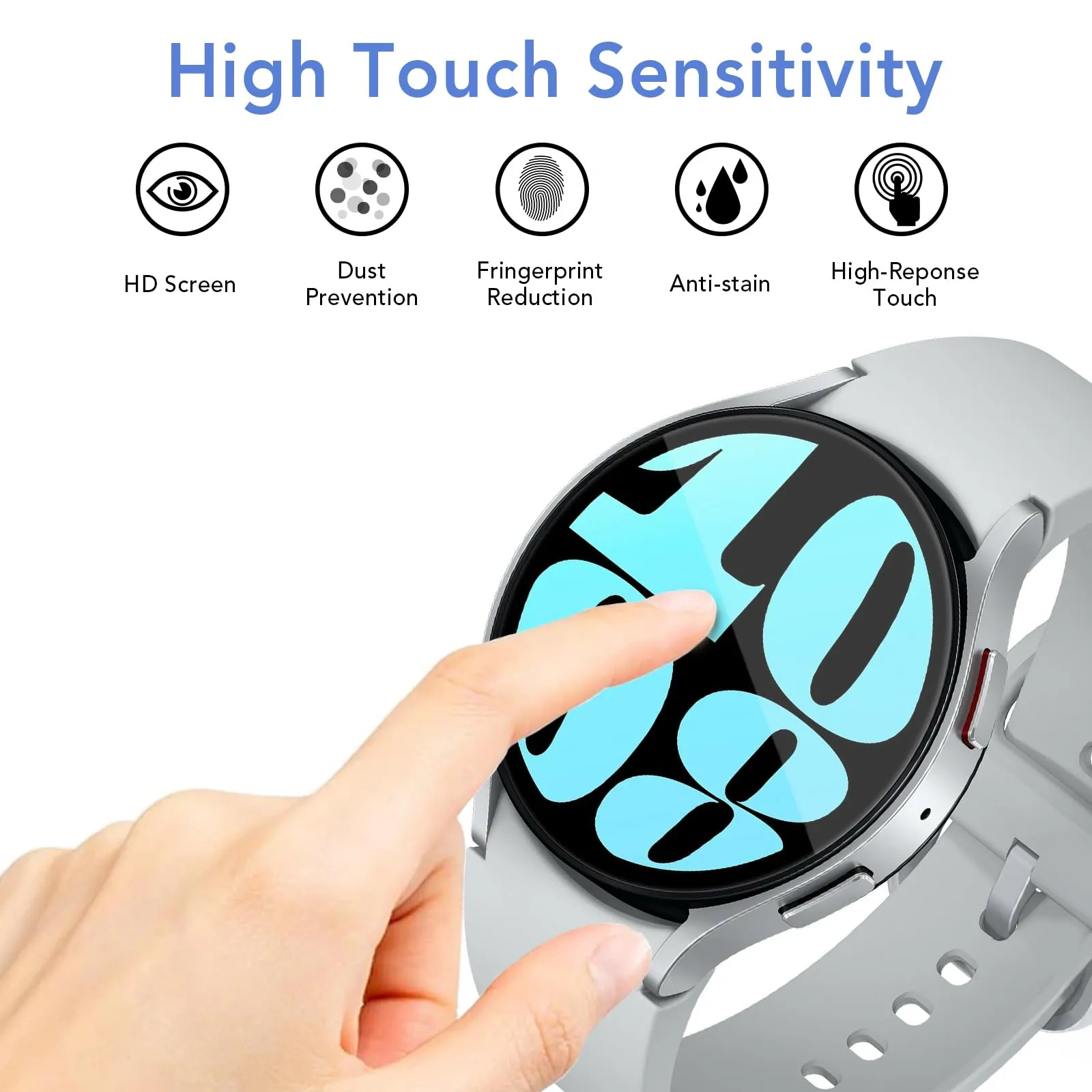 Samsung Galaxy Watch 6 44mm Screen Protector | Tempered Glass | Pack of 2 | Clear