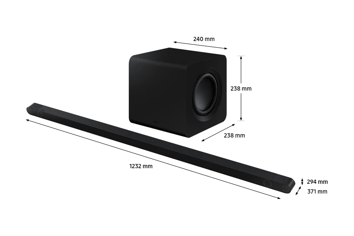 Samsung Q-series Soundbar 3.1.2 ch Sub Woofer 9 Speakers BT, Wi-Fi , HDMI