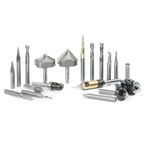 Signmaking Advanced CNC Router Bit Collection | 18 Piece | 1⁄4 Shank | AMS-132 | 738685331323