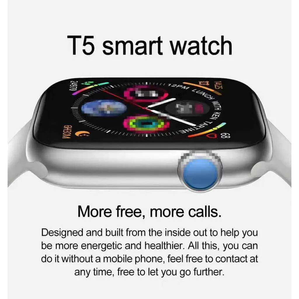 T5 Pro Smartwatch for Android / iOS. Make calls, Play Music, Various Sports Mode