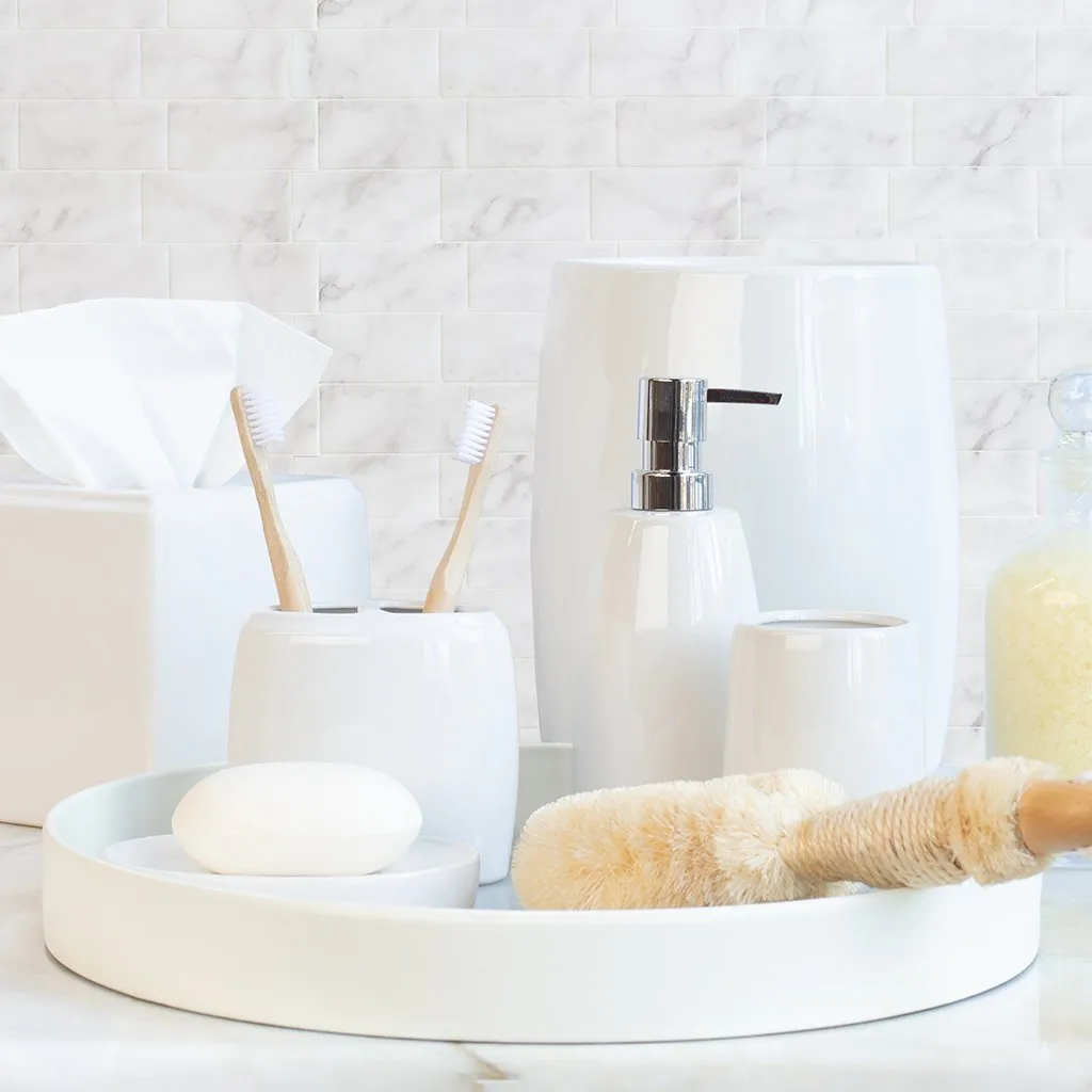 The Classic White Ceramic Bath Accessories