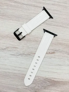 The Solid Sport Silicone Smart Watch Band - White 42/44