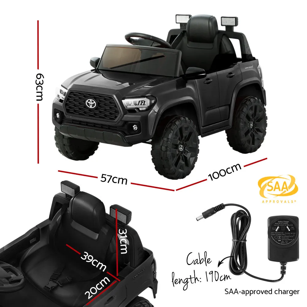 Toyota Ride On Car Kids Electric Toy Cars Tacoma Off Road Jeep 12V Battery - Black