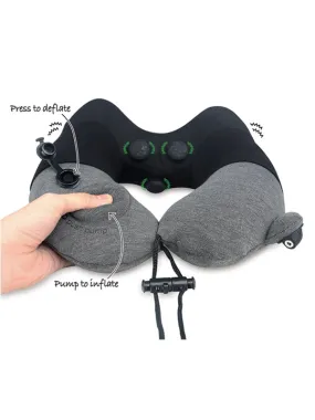 Travelmall 3D Inflatable Massage Neck Pillow With Patented Pump 3D