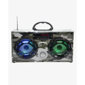 Trend Tech Green Camo Bluetooth Boombox