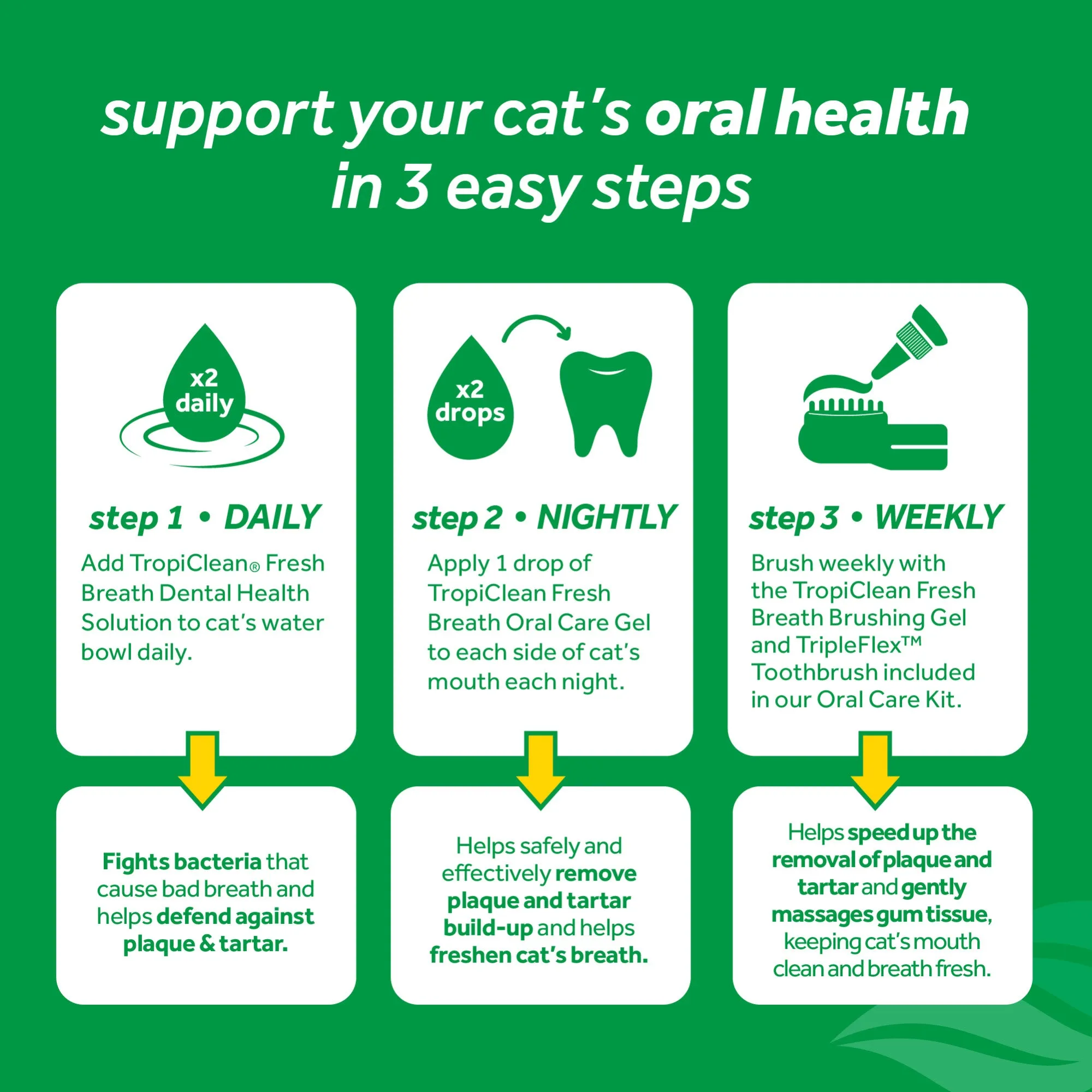 Tropiclean Fresh Breath Oral Care Kit for Cats