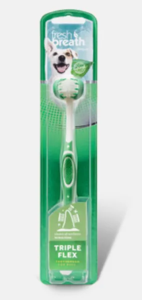 Tropiclean Fresh Breath TripleFlex Toothbrush for Dogs