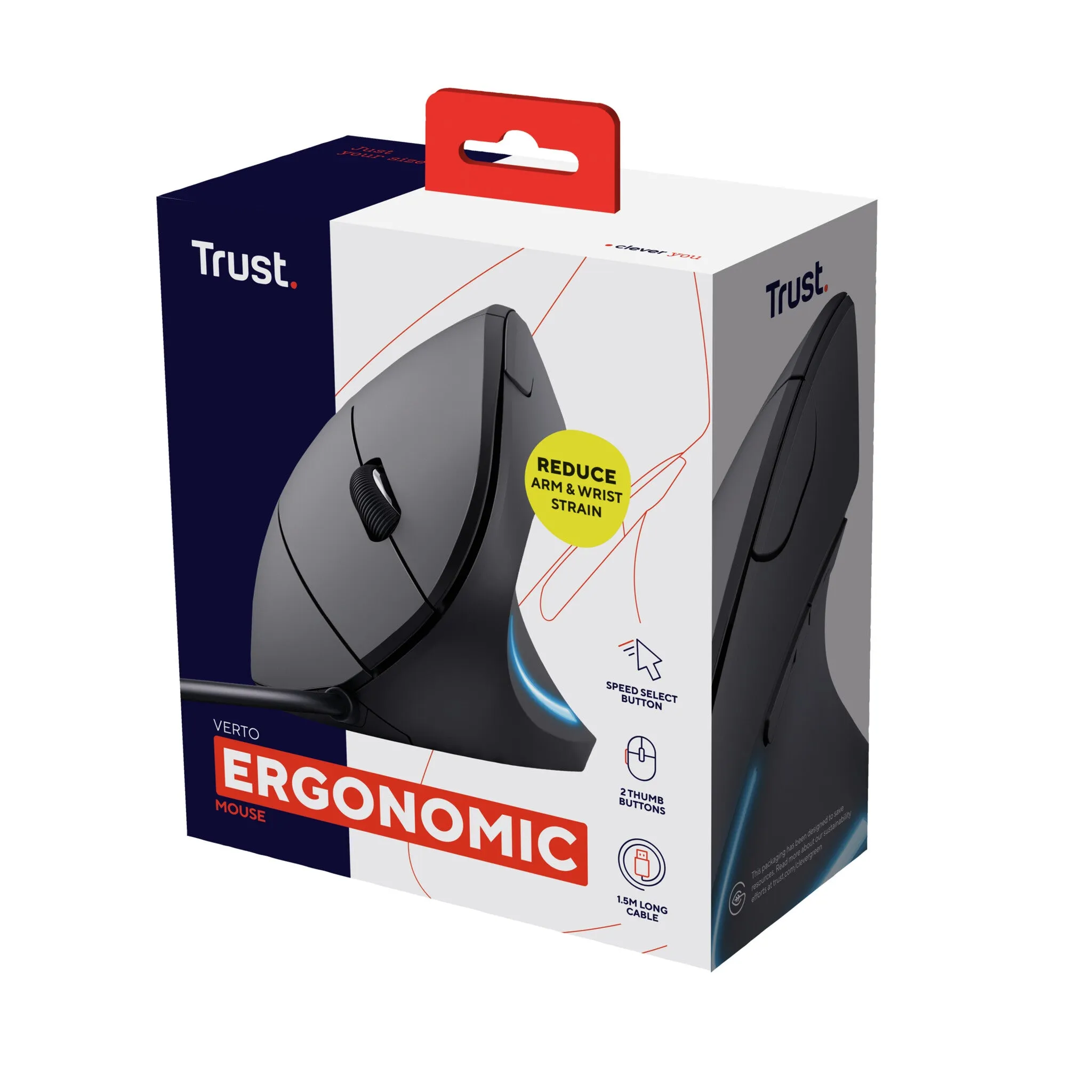 Trust Verto mouse Right-hand Office USB Type-A Optical 1600 DPI