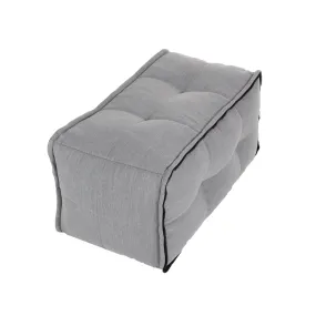 Twin Ottoman Middle Link - Keystone Grey with Linen