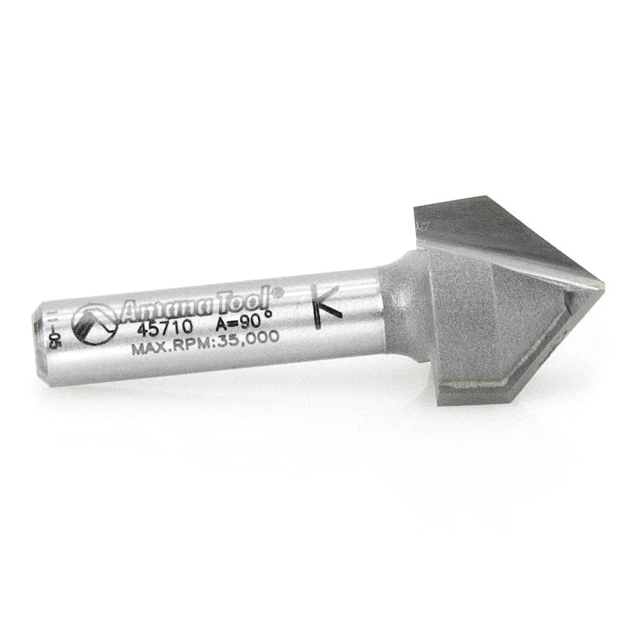 V Groove Router Bit | 90°x 1⁄2 Dia x 1⁄2 x 1⁄4" Shank | 45704 | 738685857045