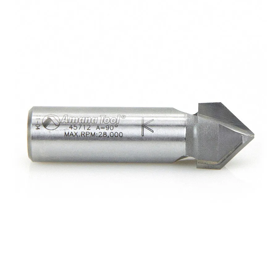 V Groove Router Bit | 90°x 5⁄8 Dia x 1⁄2 x 1⁄2" Shank | 45712 | 738685857120