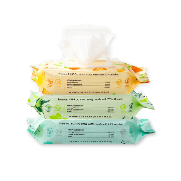 Variety 3 Pack - Citrus, Eucalyptus & Unscented Bamboo Hand Wipes