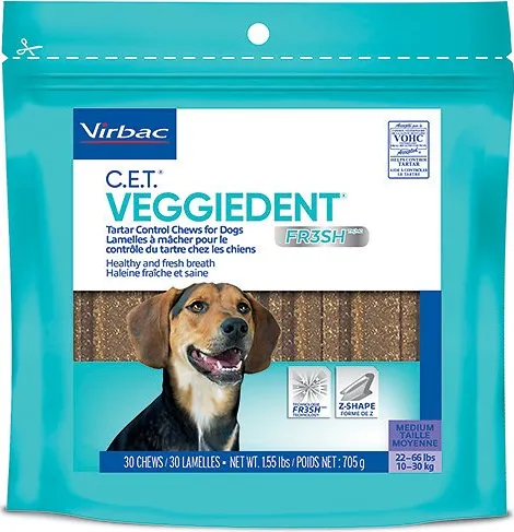 Virbac C.E.T. VeggieDent FR3SH Tartar Control Dog Chews