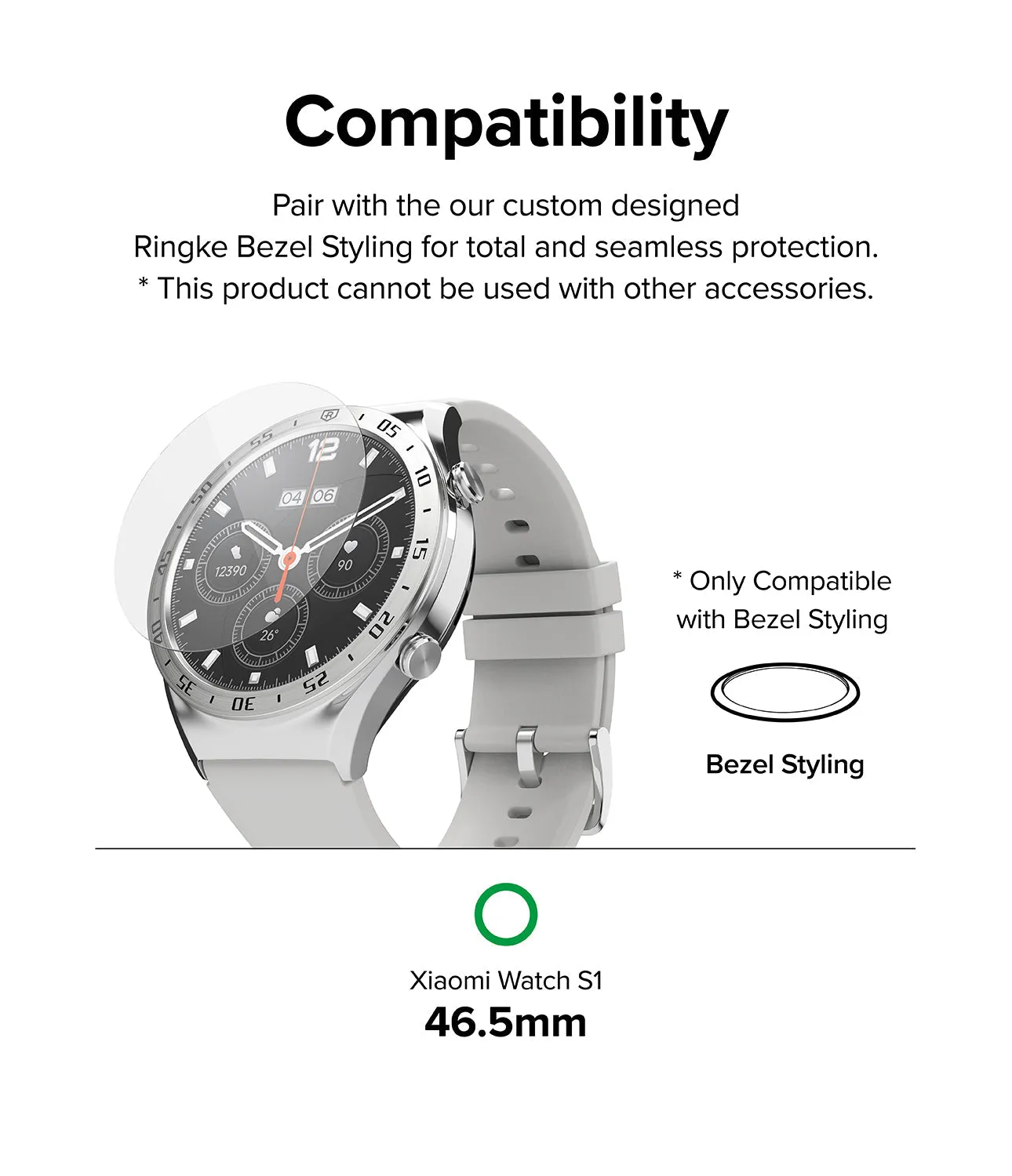 Xiaomi Watch S1 Screen Protectors| Glass for Bezel Styling | 4 Pack