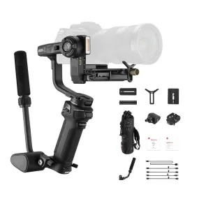 Zhiyun Weebill 3S Camera 3-Axis Handheld Gimbal Stabilizer with Tripod, Built-In Bi-Color LED Fill Light, 11.5 Hours Battery Life, Bluetooth Shutter Control, Quick-Release Module Mount for Landscape & Portrait Shots