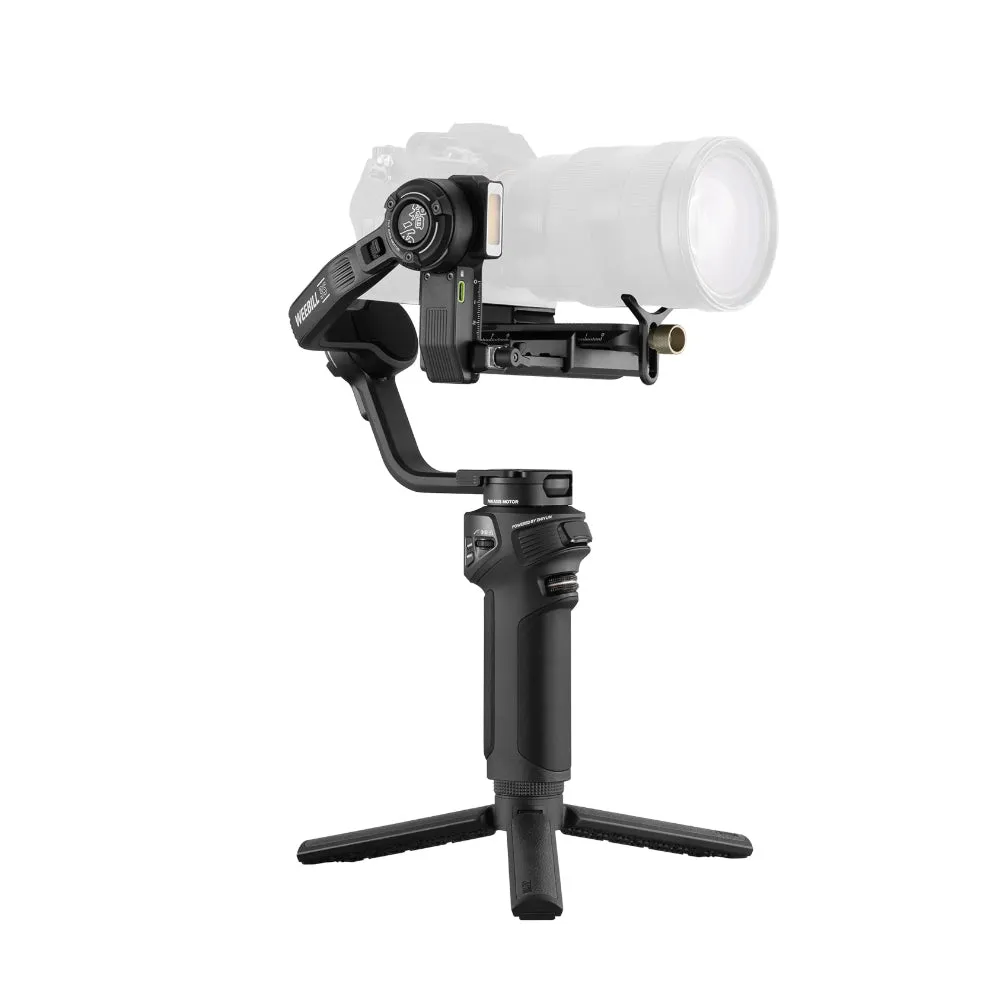 Zhiyun Weebill 3S Camera 3-Axis Handheld Gimbal Stabilizer with Tripod, Built-In Bi-Color LED Fill Light, 11.5 Hours Battery Life, Bluetooth Shutter Control, Quick-Release Module Mount for Landscape & Portrait Shots